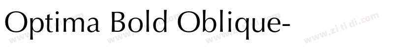 Optima Bold Oblique字体转换